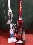 A Hoover lithium upright vacuum cleaner & an electric vapour mop E/T