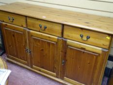 A modern pine dresser base