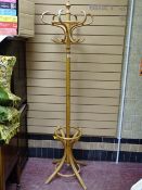 Light bentwood coat and hat stand