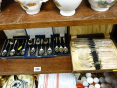 Four cased vintage cutlery sets