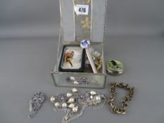 Box containing quantity of costume and other jewellery etc