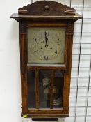 Polished Valencia pendulum wall clock with silvered dial