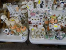 A large parcel of ornamental Staffordshire buildings etc