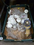 Box of china, glassware etc
