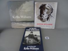 Sir Kyffin Williams 'Across the Straits' signed book, Sir Kyffin Williams drawings and three