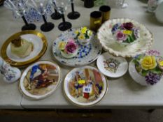 China posies, display plates and similar items