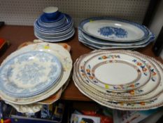Large parcel of Staffs meat platters, dinner plates etc