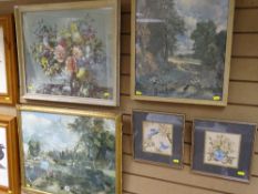 Large parcel paintings, prints etc