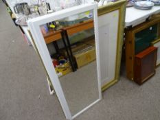 Four floor length mirrors, and a large painting frame