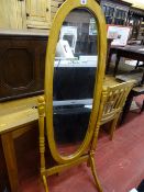 Modern wooden cheval mirror