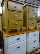 Two pairs of modern bedside cabinets