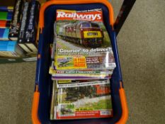 A basket of Railways Illustrated and similar magazines