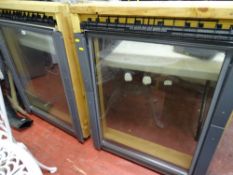 Two Velux wooden framed windows, fittings etc approx 105 x 78cms