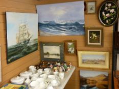 R PAULSEN and PAUL RICHARDSON two large maritime and seascape oils on canvas, FRANK WILDING