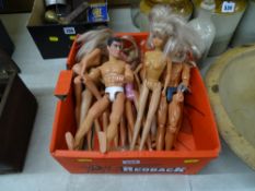 Action Man and Barbie style dolls