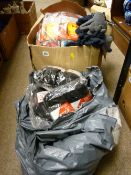 Box containing good quantity of retail ready 'Daisy Dreams' thermal socks, gloves and a bag of other