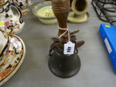 A vintage school bell and old iron keys