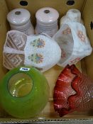 Box with good quantity of quality vintage lampshades