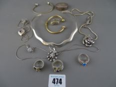 Parcel of silver and other jewellery