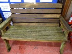 Wooden garden bench