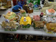 A good parcel of cottage and other novelty tepots