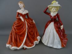 Royal Doulton Pretty Ladies figurine 'Tender Love' and Coalport Ladies of Fashion figurine '