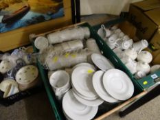 Three boxes of household porcelain