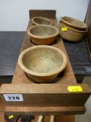 Wooden coin tray with turned treen and other bowls