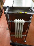 Chrome and white painted vintage style radiator