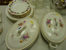 Two Crown Derby lidded food servers, dinner plates etc