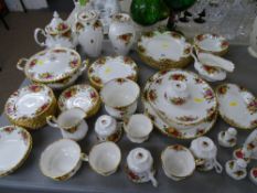 A good quantity of Royal Albert Old Country Roses tea and dinnerware