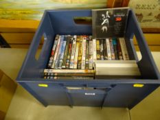 A tub of good DVD titles etc