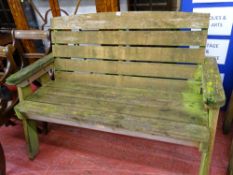 Wooden garden bench