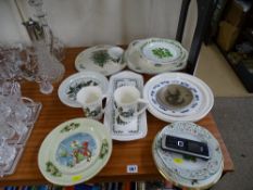 A parcel of mixed porcelain, Christmas themed, Portmeirion, etc