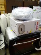 Small compact oven, toaster and grill, Dimplex radiator and Alba CD clock radio alarm E/T