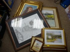 Parcel of paintings, prints etc