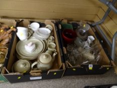 Two boxes of kitchen porcelain, china etc