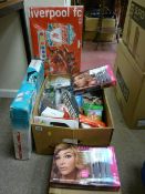 Quantity of household and retail items including make-up sets, scales etc