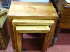 Modern nest of three tables (heavy good quality)