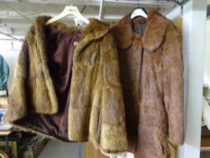 Two vintage fur coats