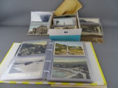 Album of good, mainly Welsh related vintage postcards and a box of similar