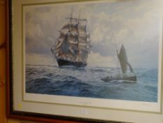 J STEVEN DEWS framed limited edition (322/600) print - titled 'The Tweed in the Channel, 1875',