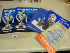 Parcel of vintage Everton Football Club programmes