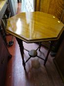 Octagonal topped occasional table