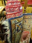 Parcel of four vintage style rugs, various patterns