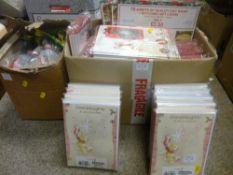 Boxed quantity of Christmas cards and gift wrap, an additional loose quantity of 'Grand-daughter'