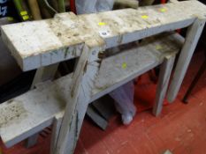 Pair of painted saw horses
