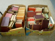 Two boxes of vintage books including a series of Heinemann publications etc