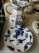 Good ironstone jug and similar china