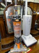 VAX MachAir upright vacuum cleaner and an Electrolux Turbo II Super upright vacuum cleaner E/T